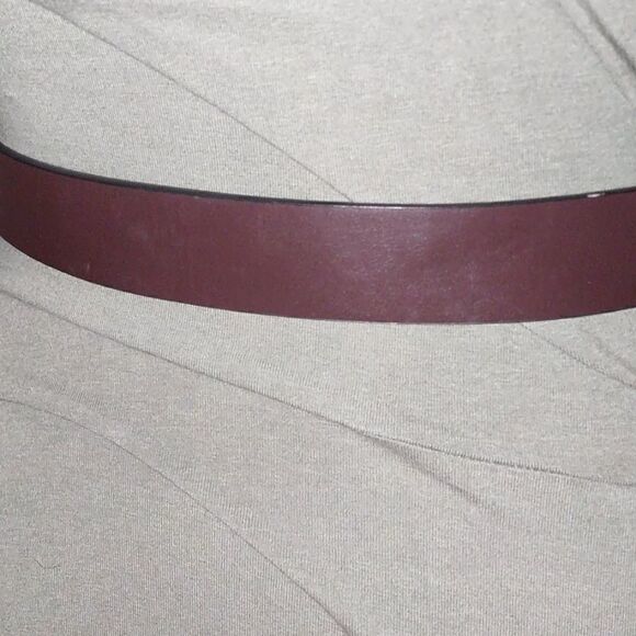 Silver and Brown Faux Leather Belt - Picture 3 of 3
